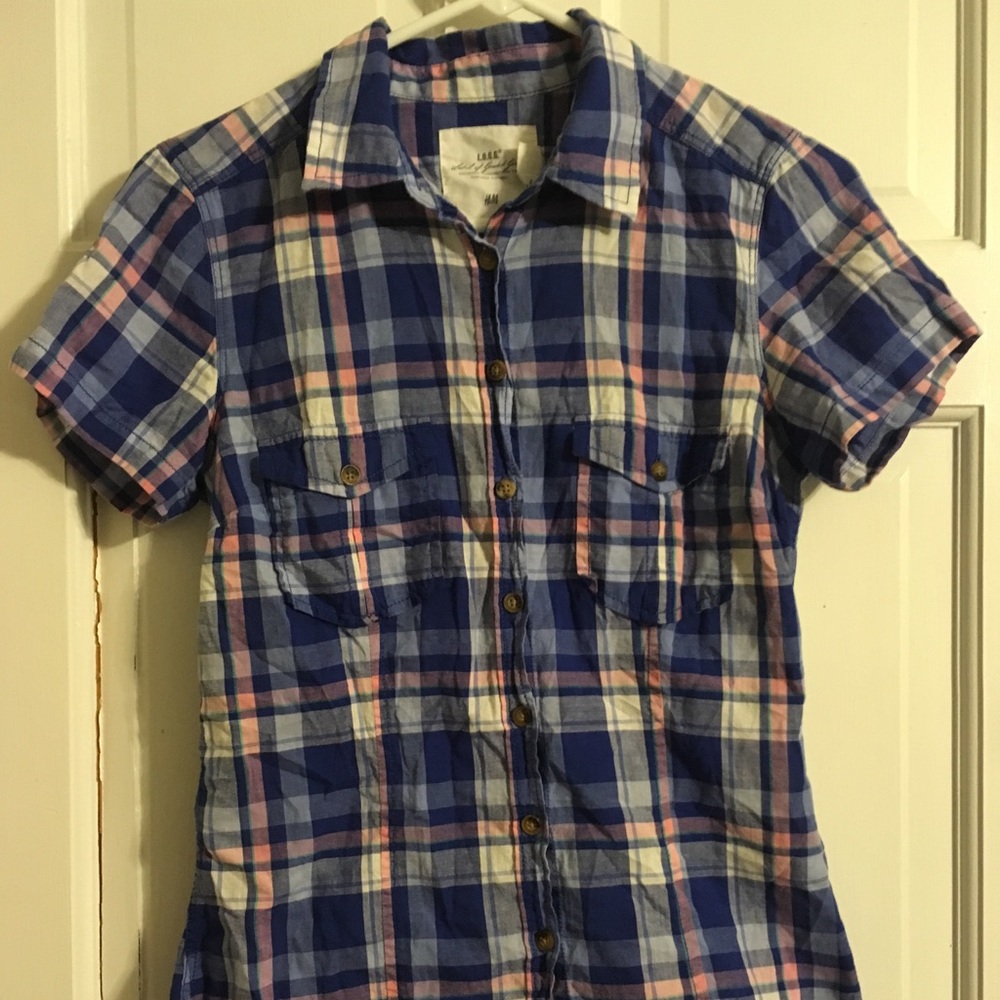 H&M Plaid Short Sleeve Shirt
